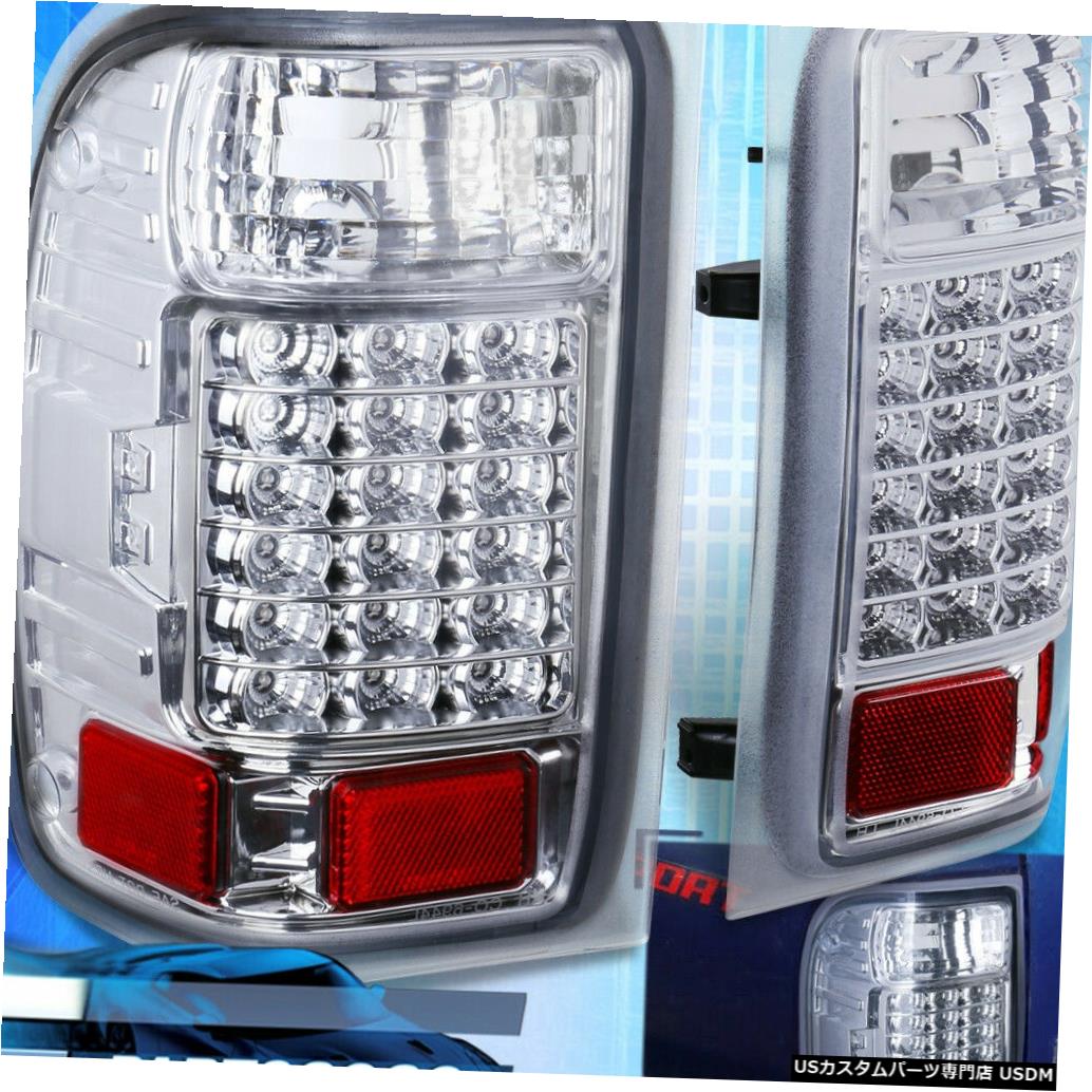 テールライト 01-2011フォードレンジャーLedテールライトランプクロームハウジングクリアレンズ交換 01-2011 Ford Ranger Led Tail Lights Lamp Chrome Housing Clear Lens Replacement 【並行輸入品】