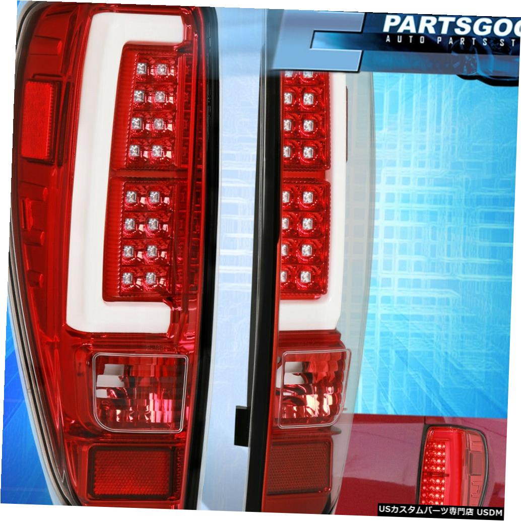 テールライト 04-12コロラドキャニオン用ホワイトチューブLEDストリークレッドハウジングテールライトランプ For 04-12 Colorado Canyon White Tube LED Streak Red Housing Tail Lights Lamps 【並行輸入品】