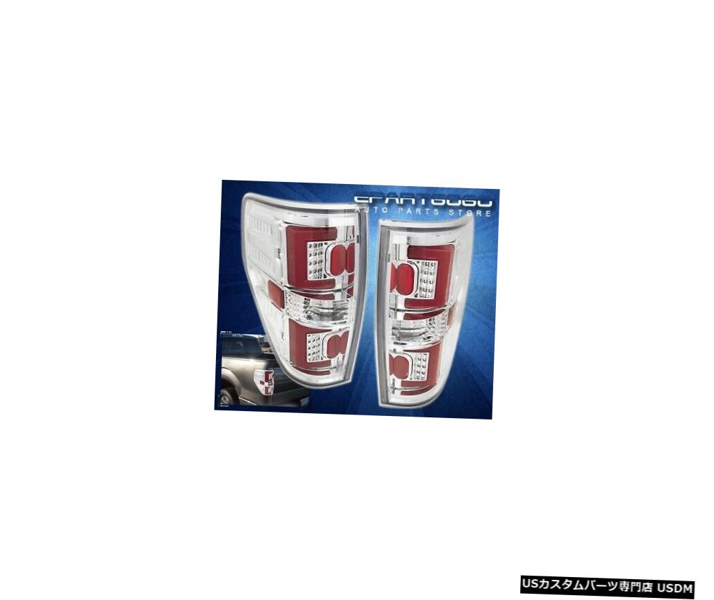 テールライト 09-2014 Ford F150 Pickup Chrome Housing Red \