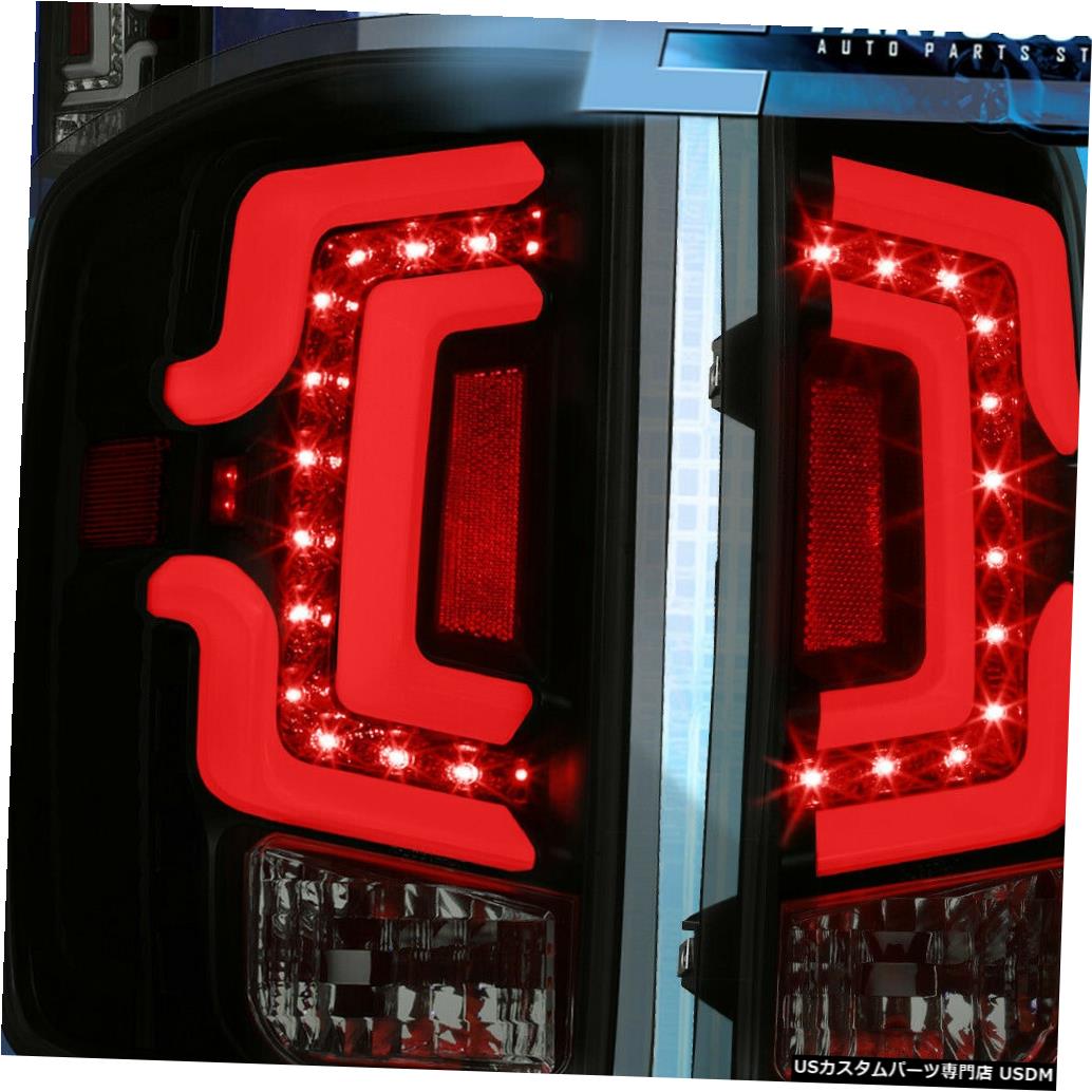 テールライト 14-18シボレーシルバラードLEDテールライトブレーキランプブラックハウジングスモークレンズ For 14-18 Chevy Silverado LED Tail Lights Brake Lamps Black Housing Smoked Lens 【並行輸入品】 54,582円