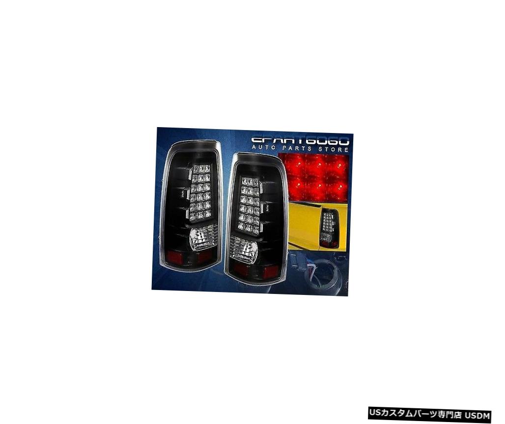 テールライト 99-02シルバラード/ GmcシエラLs LtブラッククリアレンズLedテールライトアセンブリセット 99-02 Silverado/Gmc Sierra Ls Lt Black Clear Lens Led Tail Lights Assembly Set 【並行輸入品】