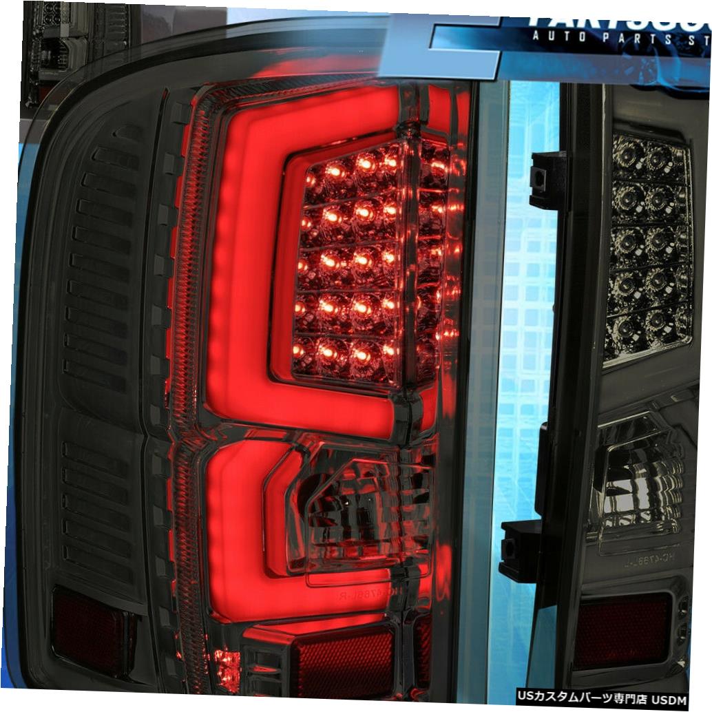 テールライト 07-13シボレーシルバラード1500 2500 3500ステーキLedブレーキストップテールライトランプ煙 07-13 Chevy Silverado 1500 2500 3500 Steak Led Brake Stop Tail Light Lamps Smoke 【並行輸入品】