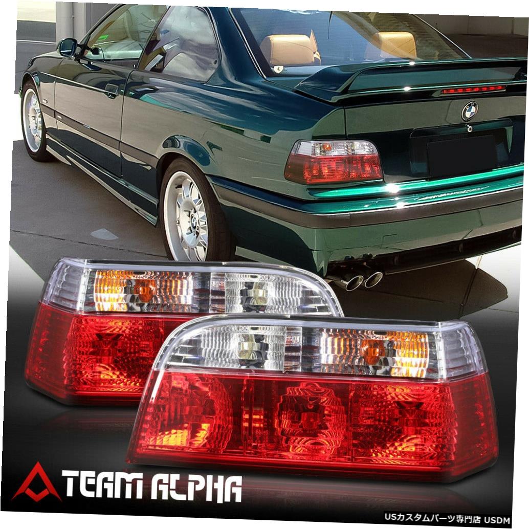 テールライト Fits 1992-1999 BMW E36 3-Series 2Dr<EURO CRYSTAL>Red/Clear Brake Lamp Tail Light 【並行輸入品】