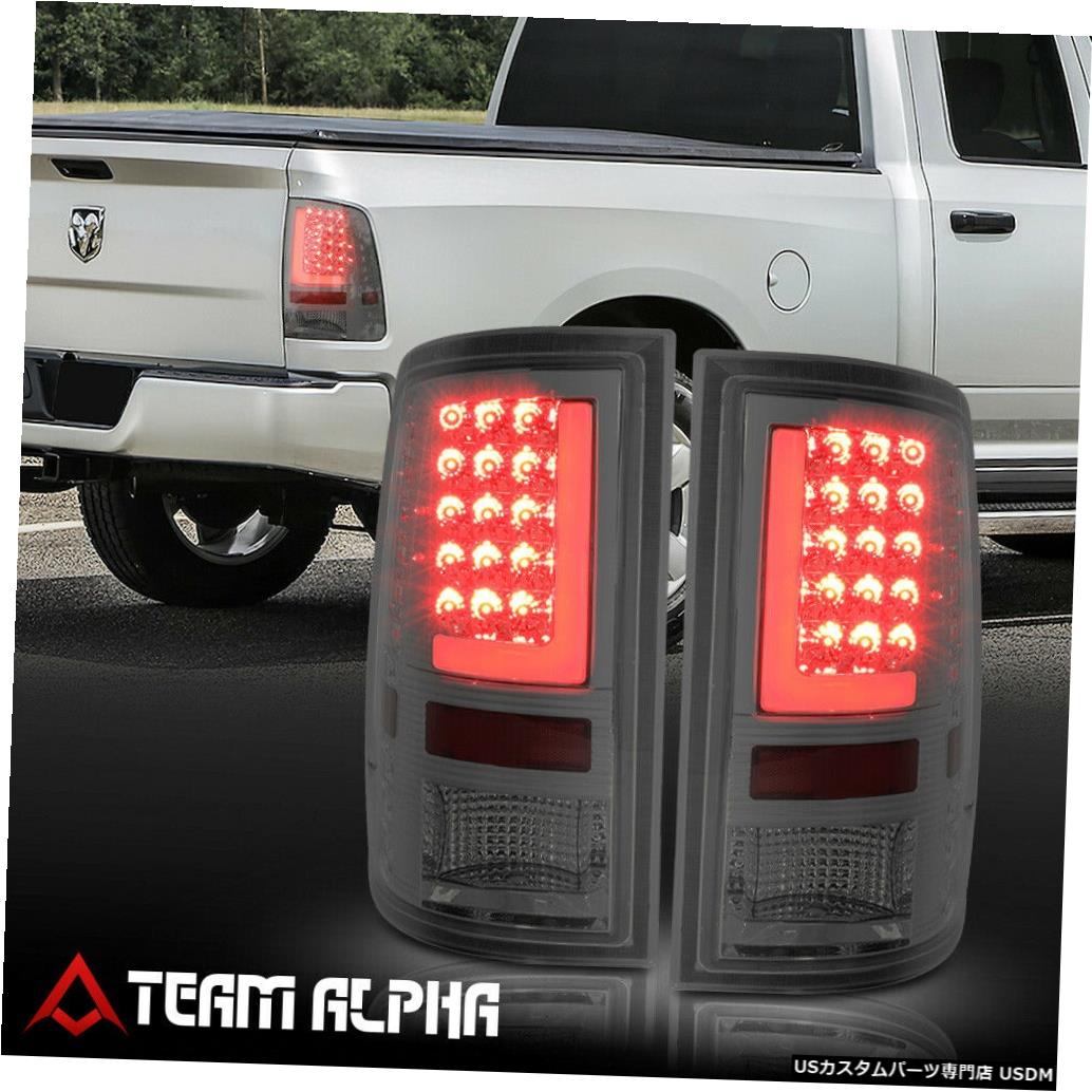 テールライト Fits 2009-2017 Dodge Ram<NEON TUBE LED L-BAR>Chrome/Smoke Brake Lamp Tail Light 【並行輸入品】