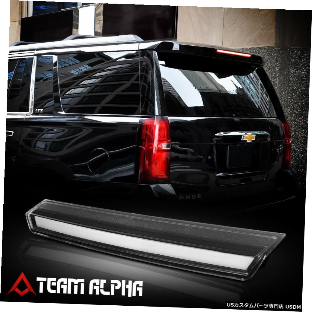 テールライト Fits 2015-2020 Suburban/Tahoe Black/Clear <LED BAR> Rear Third 3rd Brake Light 【並行輸入品】