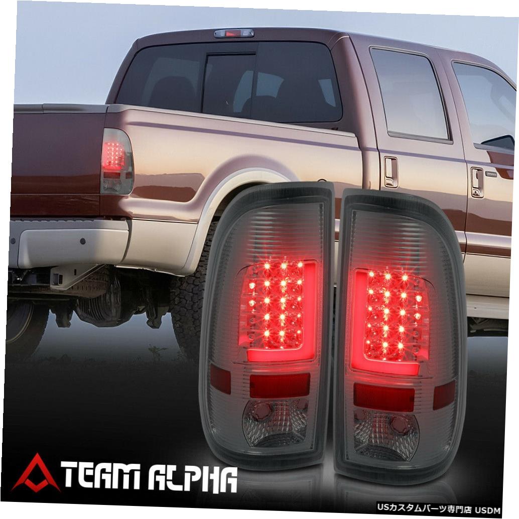 テールライト Fits 2008-2016 F250/F350/F450 SD<RED LED L-BAR>Chrome/Smoke Rear Tail Light Lamp 【並行輸入品】