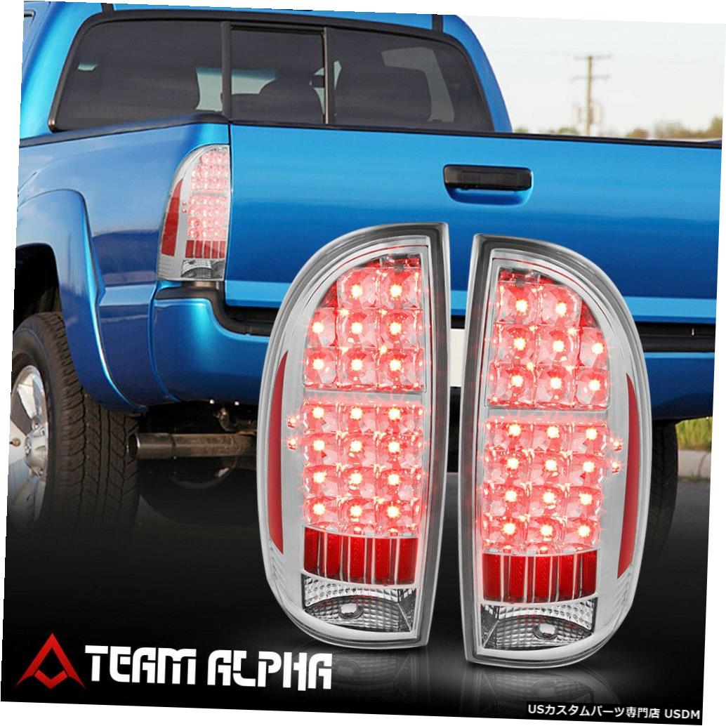 テールライト Fits 2005-2015 Toyota Tacoma <FULL LED> Chrome/Clear Brake Lamp Rear Tail Light 【並行輸入品】 45,936円