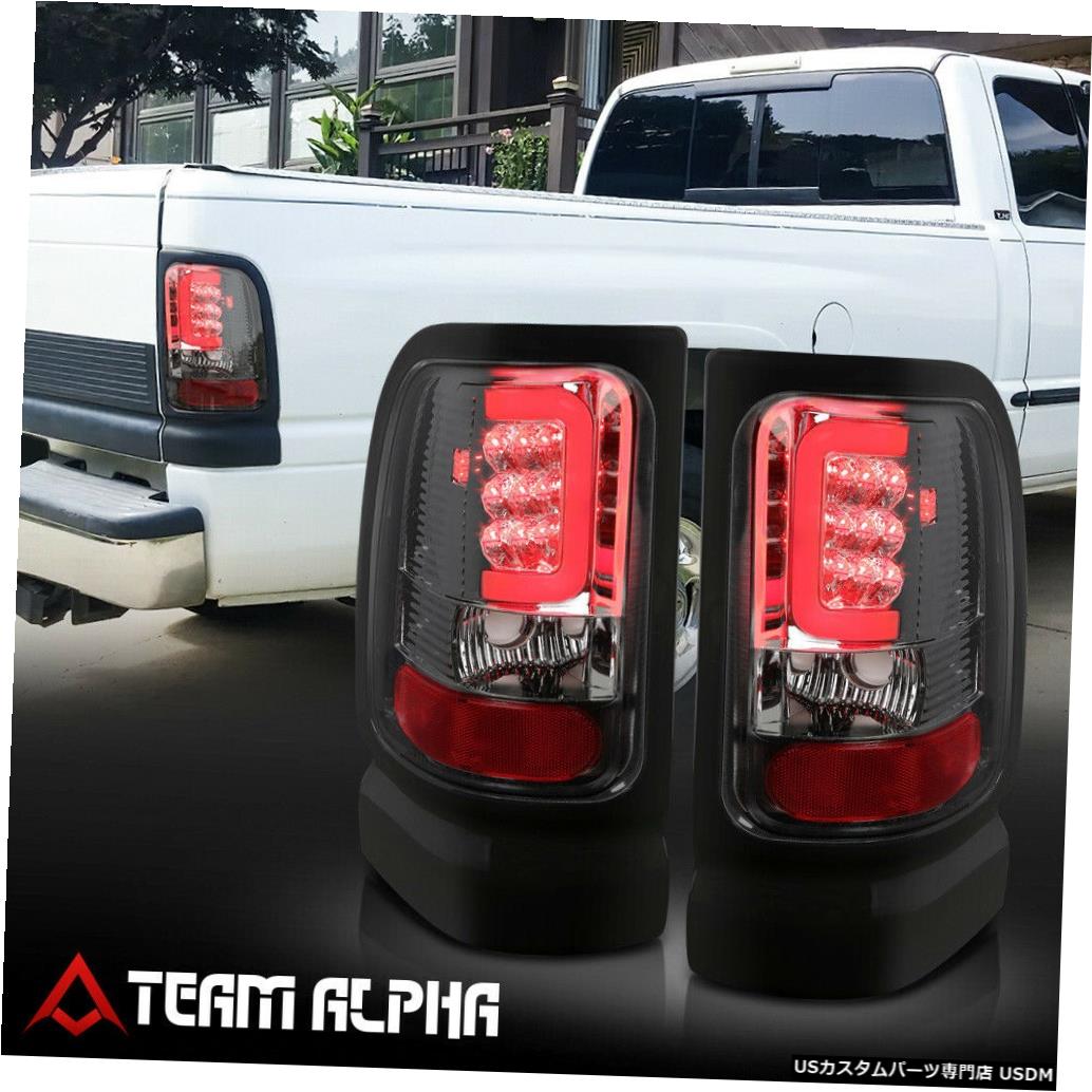 テールライト Fits 1994-2002 Dodge Ram<NEON TUBE LED C-BAR>Chrome/Smoke Brake Lamp Tail Light 【並行輸入品】