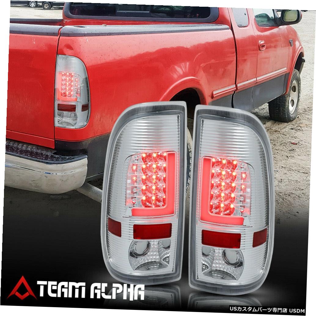 テールライト Fits 1999-2007 F150/F250 Styleside <NEON TUBE LED L-BAR> Chrome/Clear Tail Light 【並行輸入品】