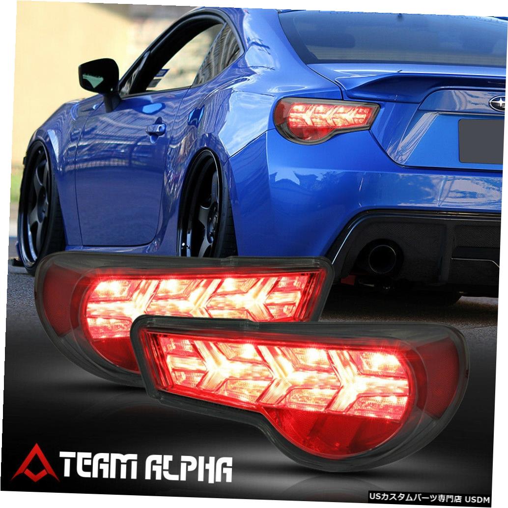 テールライト Fits 2013-2019 86/FRS/BRZ<SEQUENTIAL RED LED SIGNAL>Chrome/Smoke Tail Light Lamp 【並行輸入品】