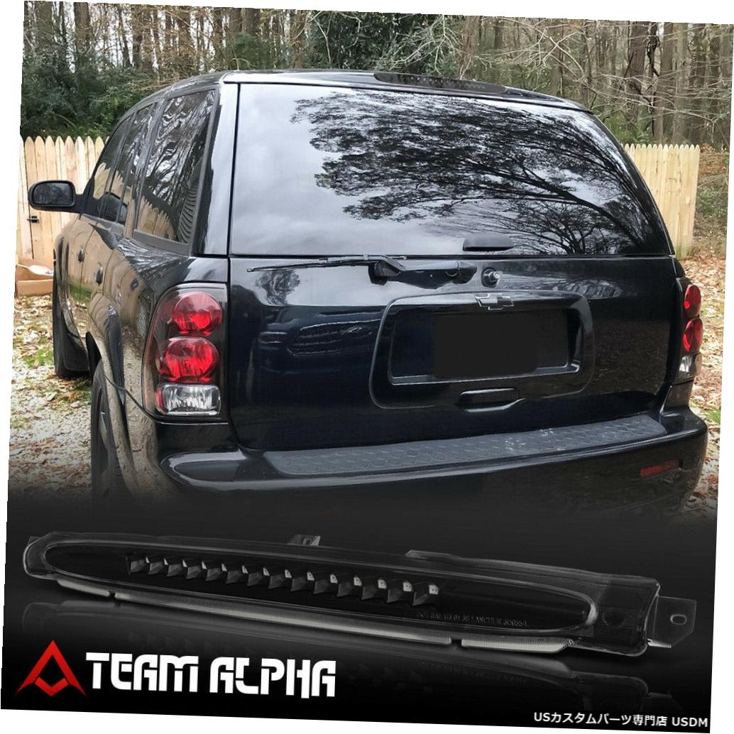 テールライト 2002- 2009年のTrailblazer / Envoy [Black / Smoke] LEDに適合3番目の3番目のブレーキライトテールランプ Fits 2002-2009 Trailblazer/Envoy[Black/Smoke]LED Third 3rd Brake Light Tail Lamp 【並行輸入品】