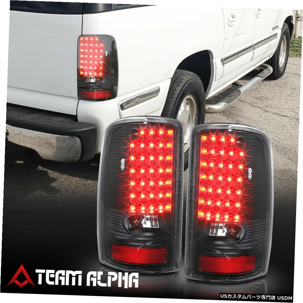 テールライト Fits 2000-2006 Suburban/Tahoe/Yukon <FULL LED> Black/Clear Brake Lamp Tail Light 【並行輸入品】