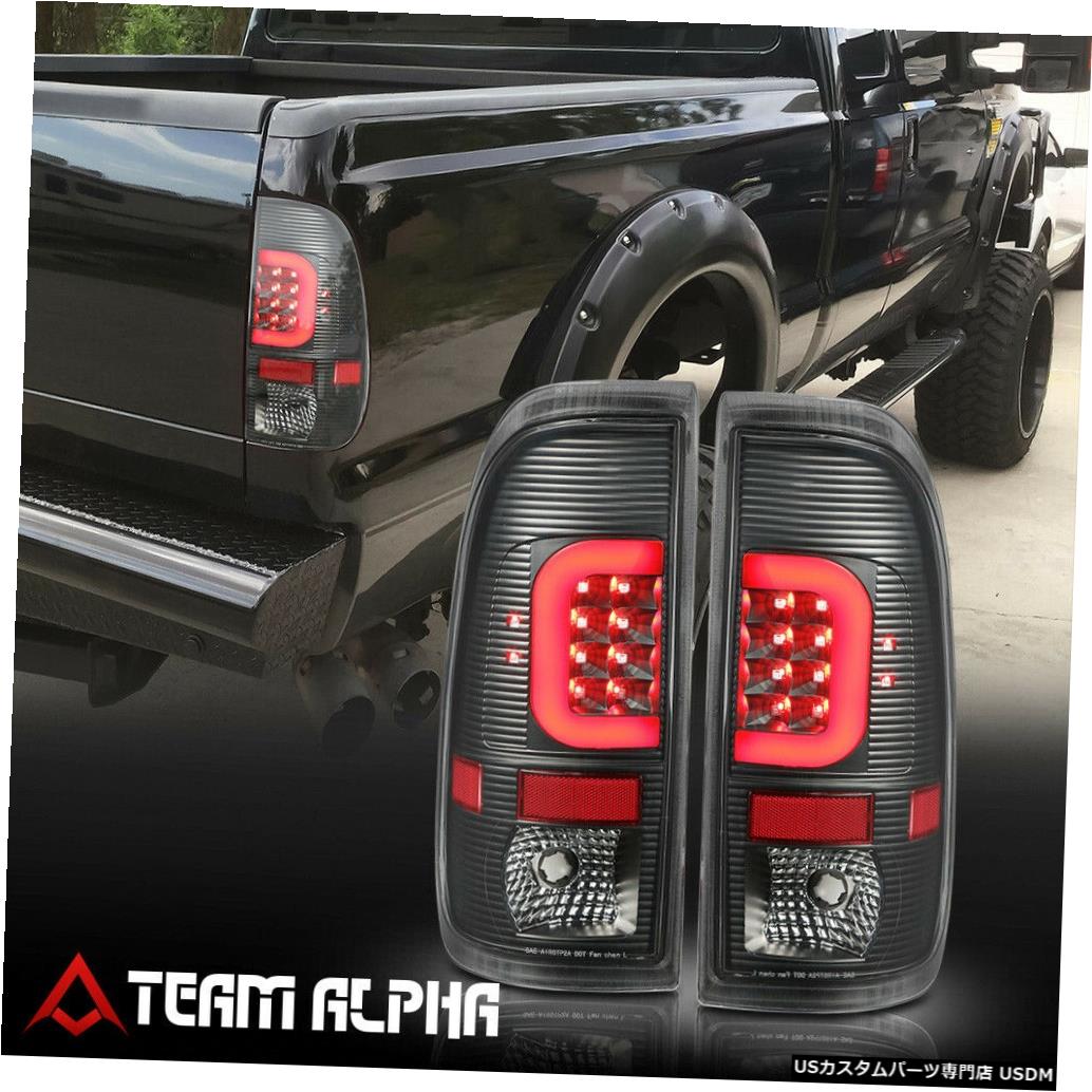 テールライト Fits 2008-2016 F250/F350/F450 SD<NEON TUBE LED C-BAR>Black/Clear Tail Light Lamp 【並行輸入品】 52,668円