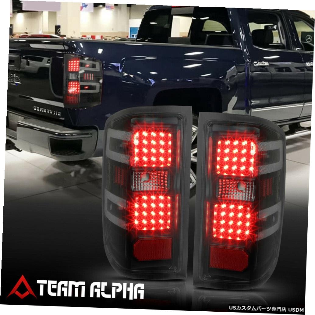 テールライト Fits 2014-2017 Silverado/Sierra<FULL LED>Black/Smoke Brake Lamp Rear Tail Light 【並行輸入品】 57,420円