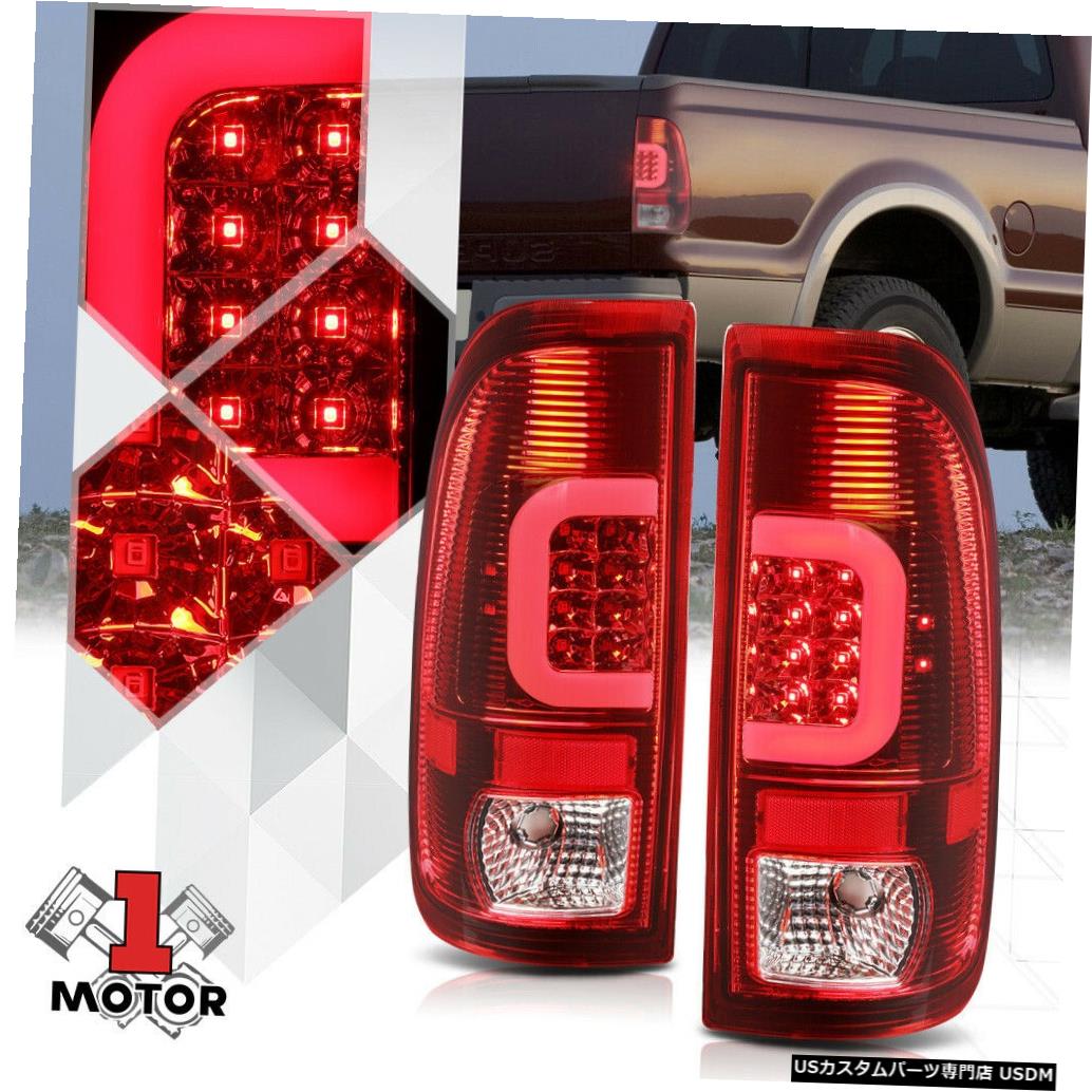 テールライト 08/16 Ford Super Duty F450用Chrome / Red * TRON LED C-BAR *ネオンチューブテールライト Chrome/Red *TRON LED C-BAR* Neon Tube Tail Light for 08-16 Ford Super Duty F450 【並行輸入品】