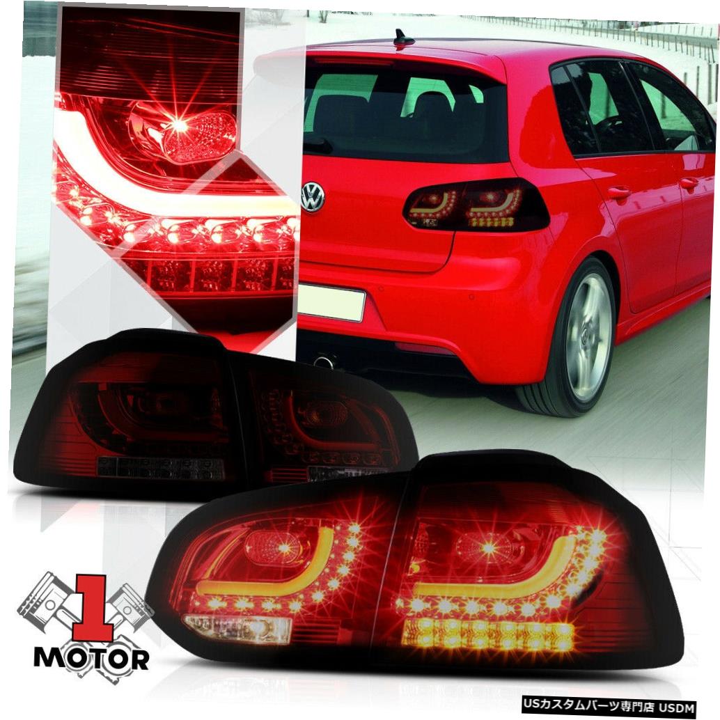 テールライト 10-14 VWゴルフハッチバック用の赤/煙*トロンLEDバー*ネオンテールライトブレーキランプ Red/Smoke *Tron LED Bar* Neon Tail Light Brake Lamp for 10-14 VW Golf Hatchback 【並行輸入品】