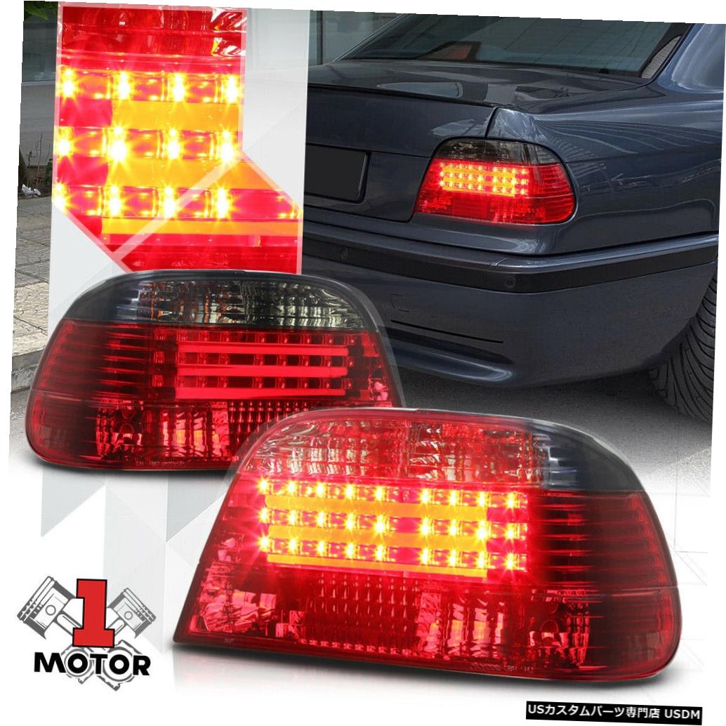 テールライト 95-01 BMW E38 7シリーズ用のレッド/スモーク* EURO * LEDライトバーテールライトブレーキランプ Red/Smoked *EURO* LED Light Bar Tail Light Brake Lamp for 95-01 BMW E38 7-Series 【並行輸入品】