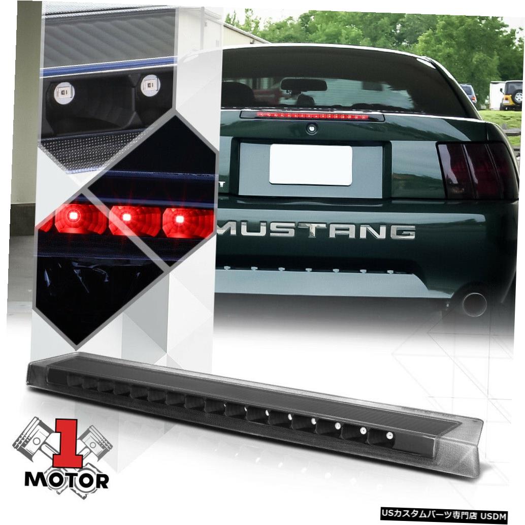 テールライト 99-04フォードマスタング用ブラックハウジングクリアレンズリアLED第3 [第3]ブレーキライト Black Housing Clear Lens Rear LED Third [3rd] Brake Light for 99-04 Ford Mustang 【並行輸入品】