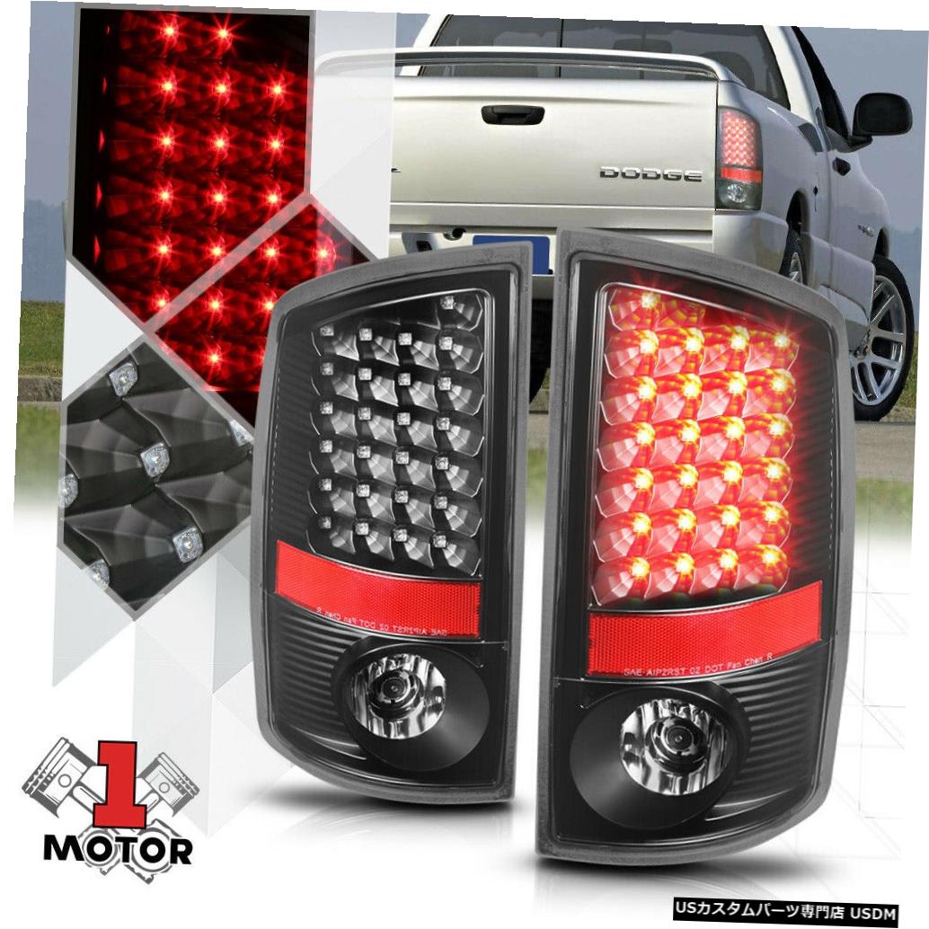 テールライト ブラック/クリア*フルLED *テールライト07-09ダッジラム用リアリバースブレーキランプ Black/Clear *FULL LED* Tail Light Rear Reverse Brake Lamp for 07-09 Dodge Ram 【並行輸入品】