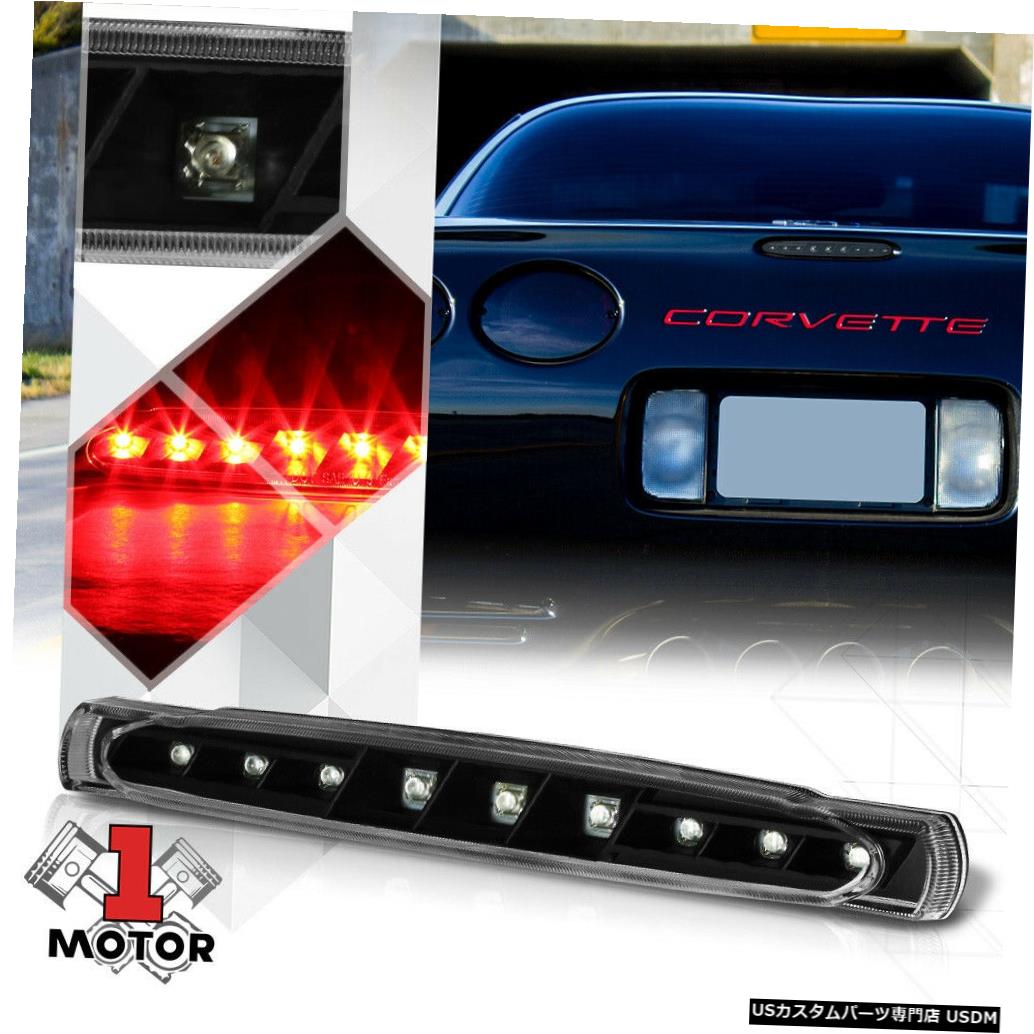 テールライト 97-04シボレーコルベット用ブラックハウジングクリアレンズリアLED第3 [3]ブレーキライト Black Housing Clear Lens Rear LED Third[3rd]Brake Light for 97-04 Chevy Corvette 【並行輸入品】