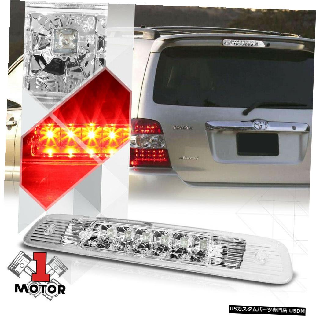テールライト 01-03トヨタハイランダー用クロム/クリアリアLED第3 [第3]ブレーキライトランプ Chrome/Clear Rear LED Third [3rd] Brake Light Lamp for 01-03 Toyota Highlander 【並行輸入品】