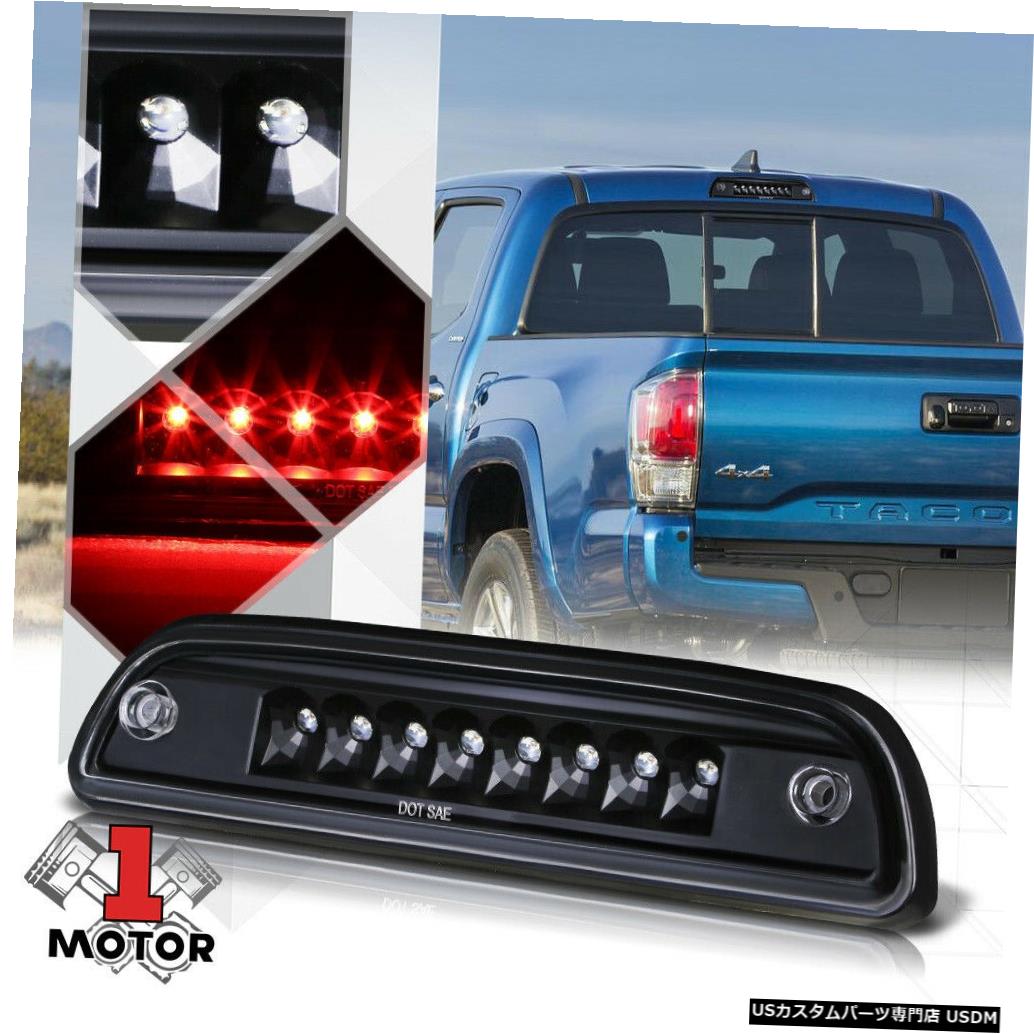 テールライト 95-17トヨタタコマ用ブラックハウジングクリアレンズリアLED第3 [第3]ブレーキライト Black Housing Clear Lens Rear LED Third[3rd]Brake Light for 95-17 Toyota Tacoma 【並行輸入品】