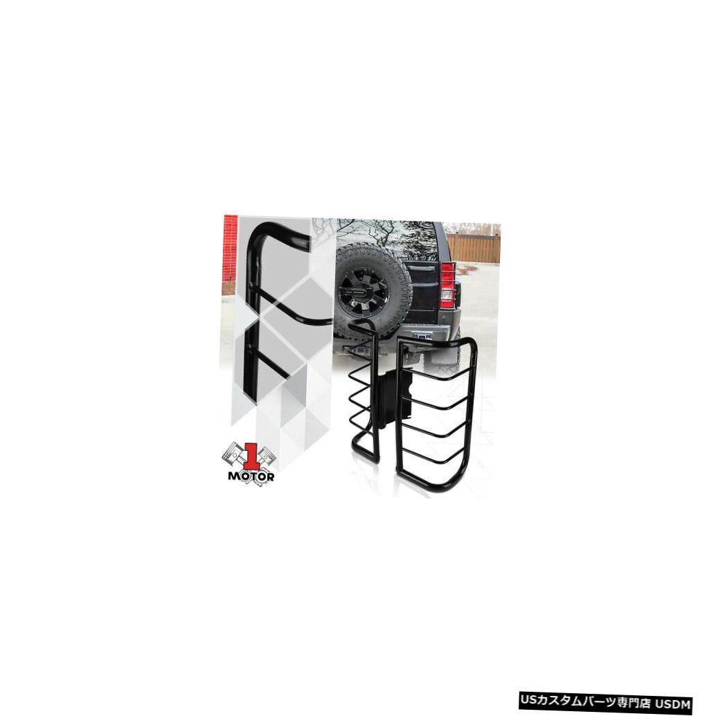 テールライト 06-10ハマーH3用ブラックステンレステールライト/ランプガードプロテクターカバー Black Stainless Steel Tail Light/Lamp Guard Protector Cover for 06-10 Hummer H3 【並行輸入品】 38,396円