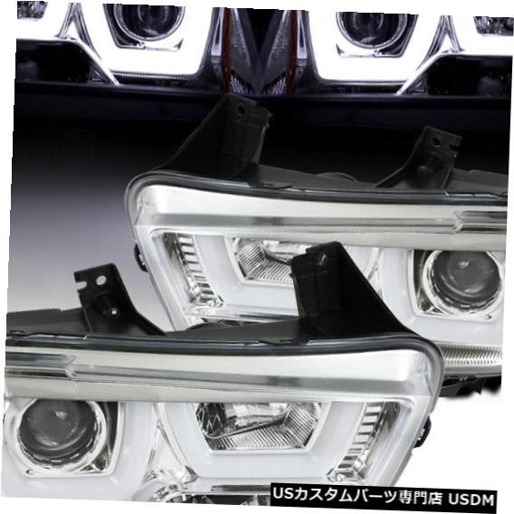 Headlight 2011-2014ダッジチャージャーLEDデュアルHaloプロジェクターヘッドライトヘッドランプ For 2011-2014 Dodge Charger LED Dual Halo Projector Headlights Head Lamp 【並行輸入品】