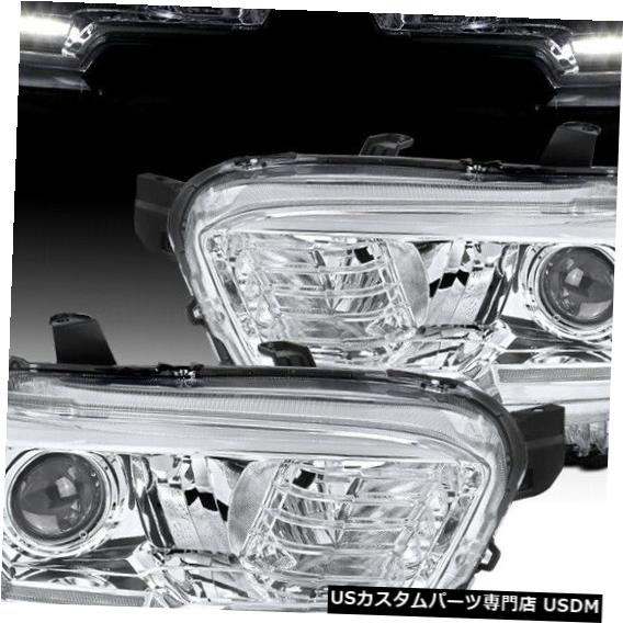 Headlight 2016-2018トヨタタコマプロジェクターヘッドライトヘッドランプLED DRLペア用 For 2016-2018 Toyota Tacoma Projector Headlights Head Lamps w/ LED DRL Pair 【並行輸入品】