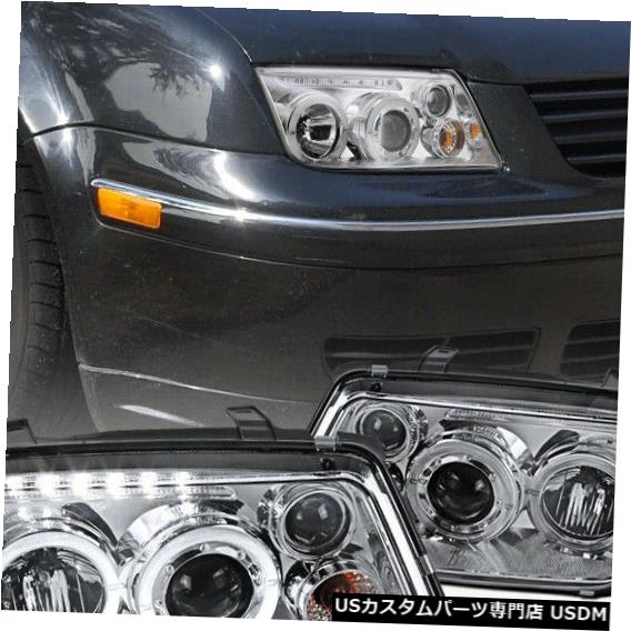 Headlight 1999?2004年のJetta LEDデュアルハロプロジェクターヘッドライトフォグランプ付き For 1999-2004 Jetta LED Dual Halo Projector Headlight W/Fog Lamps 【並行輸入品】