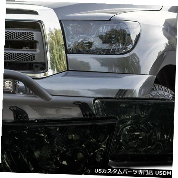 Headlight 2007-2013トヨタタンドラ/セコイア交換用ヘッドライトライト+右スモーク For 2007-2013 Toyota Tundra/ Sequoia Replacement Headlights Light+Right Smoke 【並行輸入品】