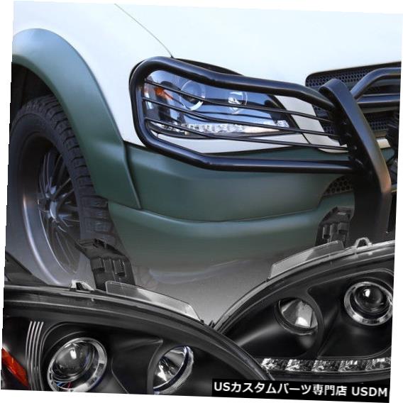 Headlight 1998-2001ベンツW163 ML320 ML430 LED DRLプロジェクターヘッドライトブラック For 1998-2001 Benz W163 ML320 ML430 LED DRL Projector Headlights Black 【並行輸入品】