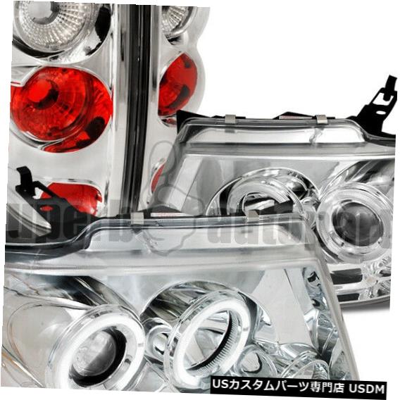 Headlight 2004-2008 Ford F150 LED Haloプロジェクターヘッドライト+テールライト For 2004-2008 Ford F150 LED Halo Projector Headlights+Tail Lights 【並行輸入品】