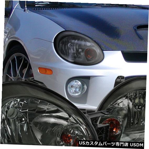 Headlight 2003-2005年のダッジネオンヘッドライトランプヘッドライト煙左+右 For 2003-2005 Dodge Neon Head Light Lamps Headlights Smoke Left+Right 【並行輸入品】