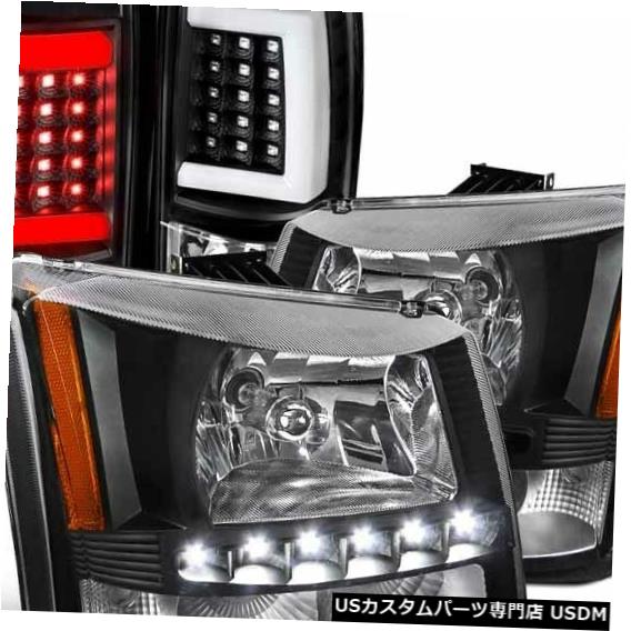 Headlight 2003-2007シェビーシルバラードブラックSMD LED DRLヘッドライトバンパー+ LEDテールランプ For 2003-2007 Chevy Silverdo Black SMD LED DRL Headlights Bumper+LED Tail Lamps 【並行輸入品】 60,561円