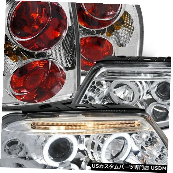 Headlight 2001-2005 VW Passat LED Haloプロジェクターヘッドライトランプ+テールブレーキライト For 2001-2005 VW Passat LED Halo Projector Headlights Lamps+Tail Brake Lights 【並行輸入品】