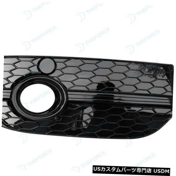 Front Bumper Cover 2PフルブラックフロントバンパーハニカムフォグランプカバーアウディQ3 2013-15 YL1 / 101 2P Full Black Front Bumper Honeycomb Fog Lamp Cover For Audi Q3 2013-15 YL1/101 【並行輸入品】