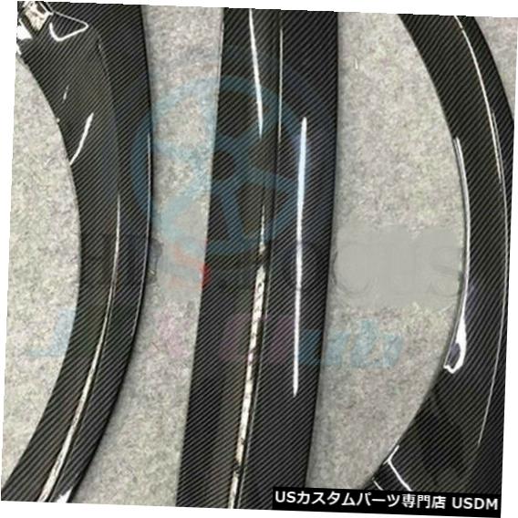 Front Bumper Cover フォードフォーカスRS S 16-18カーボンファイバースタイルフロントバンパーリップガードカバー3ピースh For Ford Focus RS S 16-18 Carbon Fiber Style Front Bumper Lip Guard Cover 3pcs h 【並行輸入品】