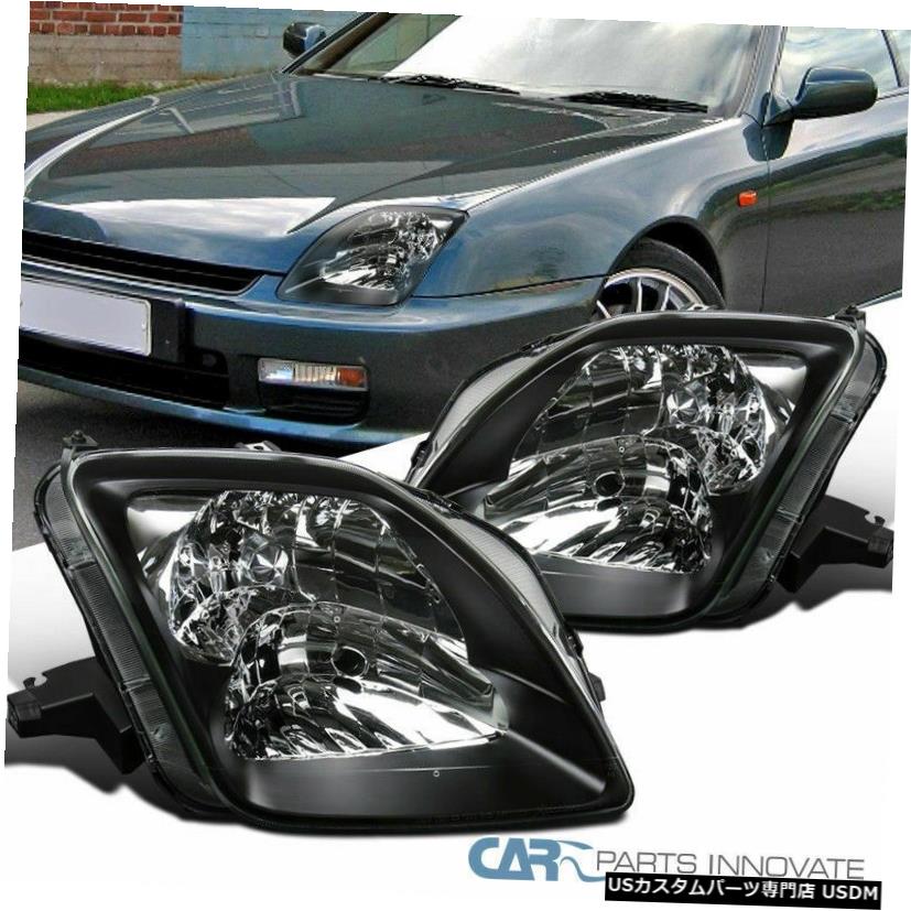 新発売 Prelude Honda 97 01 Fit フィット97 01ホンダプレリュードブラックヘッドライトヘッドランプヘッドライトランプ左 右 Headlight Black Left Right Lamps Lights Head Headlamps Headlights 車用品 バイク用品 車用品 Usdm 0499 241