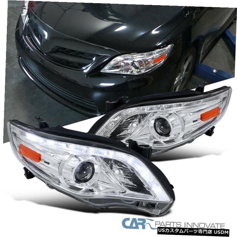 Headlight 11-13トヨタカローラクリアLED DRLプロジェクターヘッドライトヘッドランプ左+右 For 11-13 Toyota Corolla Clear LED DRL Projector Headlights Headlamps Left+Right 【並行輸入品】 105,270円