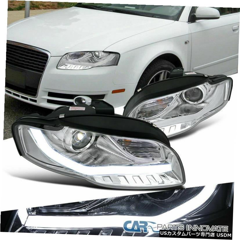 最も完璧な ライト ランプ Audi For Led 3d クリア交換用プロジェクターヘッドライトヘッドランプ アウディ06 08 Headlight 06 08 Led Lamps 3d Head Headlights Projector Replacement Clear