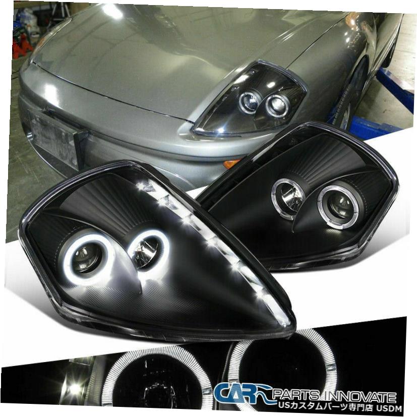 Headlight JDM黒00-05 Eclipse SMD LED DRLデュアルHaloプロジェクターヘッドライトヘッドランプ JDM Black 00-05 Eclipse SMD LED DRL Dual Halo Projector Headlights Head Lamps 【並行輸入品】