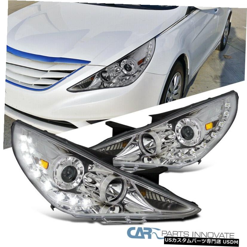 Headlight 11-14ソナタクリアプロジェクターヘッドライト+ SMD LEDライトに適合 Fit 11-14 Sonata Clear Projector Headlights+SMD LED Lights 【並行輸入品】