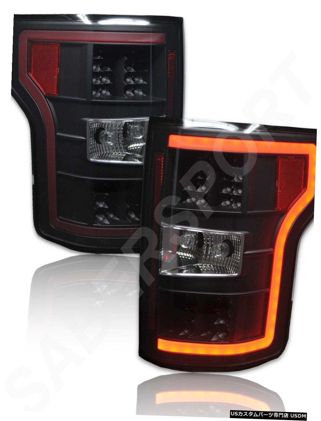 Tail light 2018-2019 Ford F-150 XL / XLT用ペアイーグルアイズブラックLEDテールライトのセット Set of Pair Eagle Eyes Black LED Taillights for 2018-2019 Ford F-150 XL / XLT 【並行輸入品】