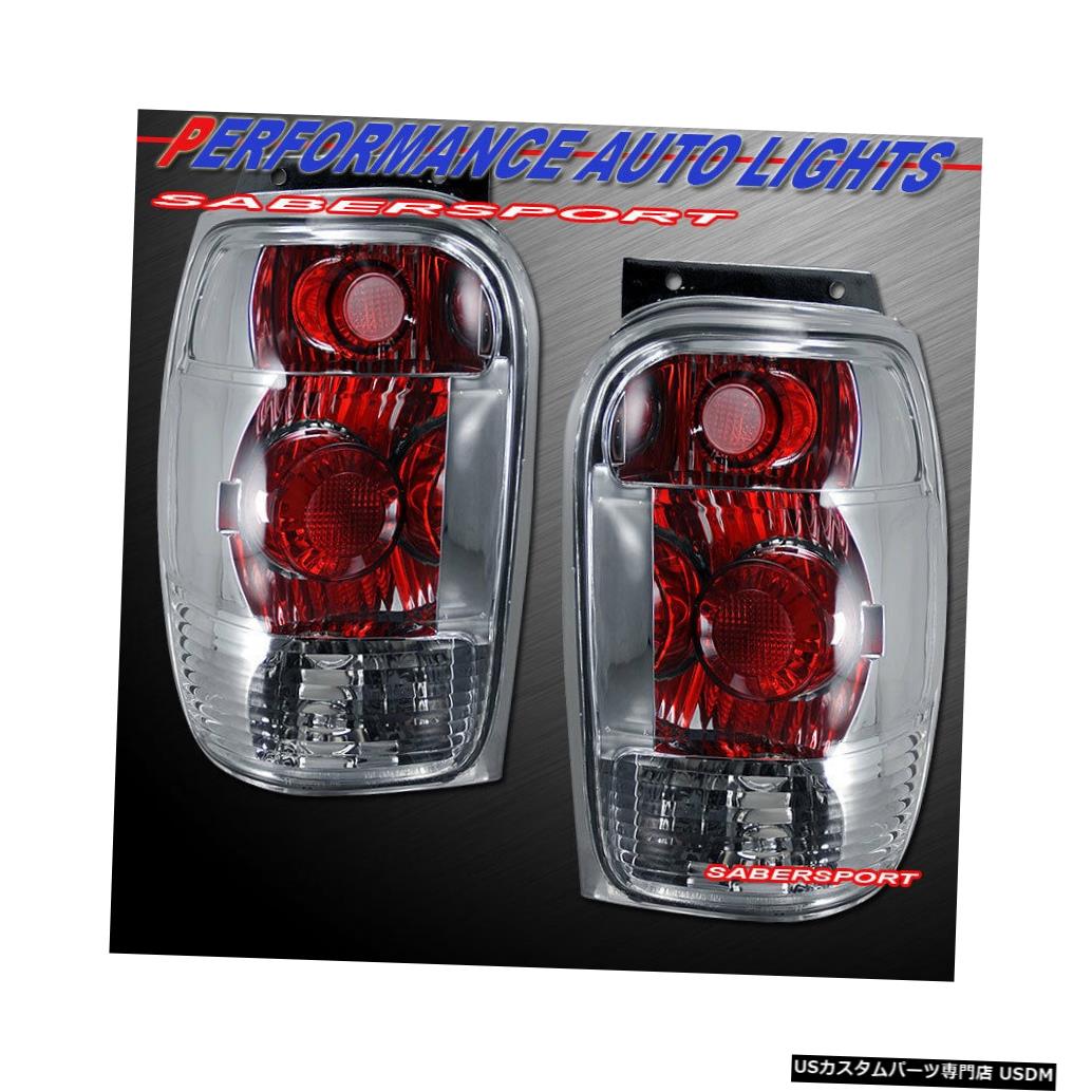 Tail light 1998-2001フォードエクスプローラーマーキュリーマウンテニア用ペアクロームテールライトセット Set of Pair Chrome Taillights for 1998-2001 Ford Explorer Mercury Mountaineer 【並行輸入品】