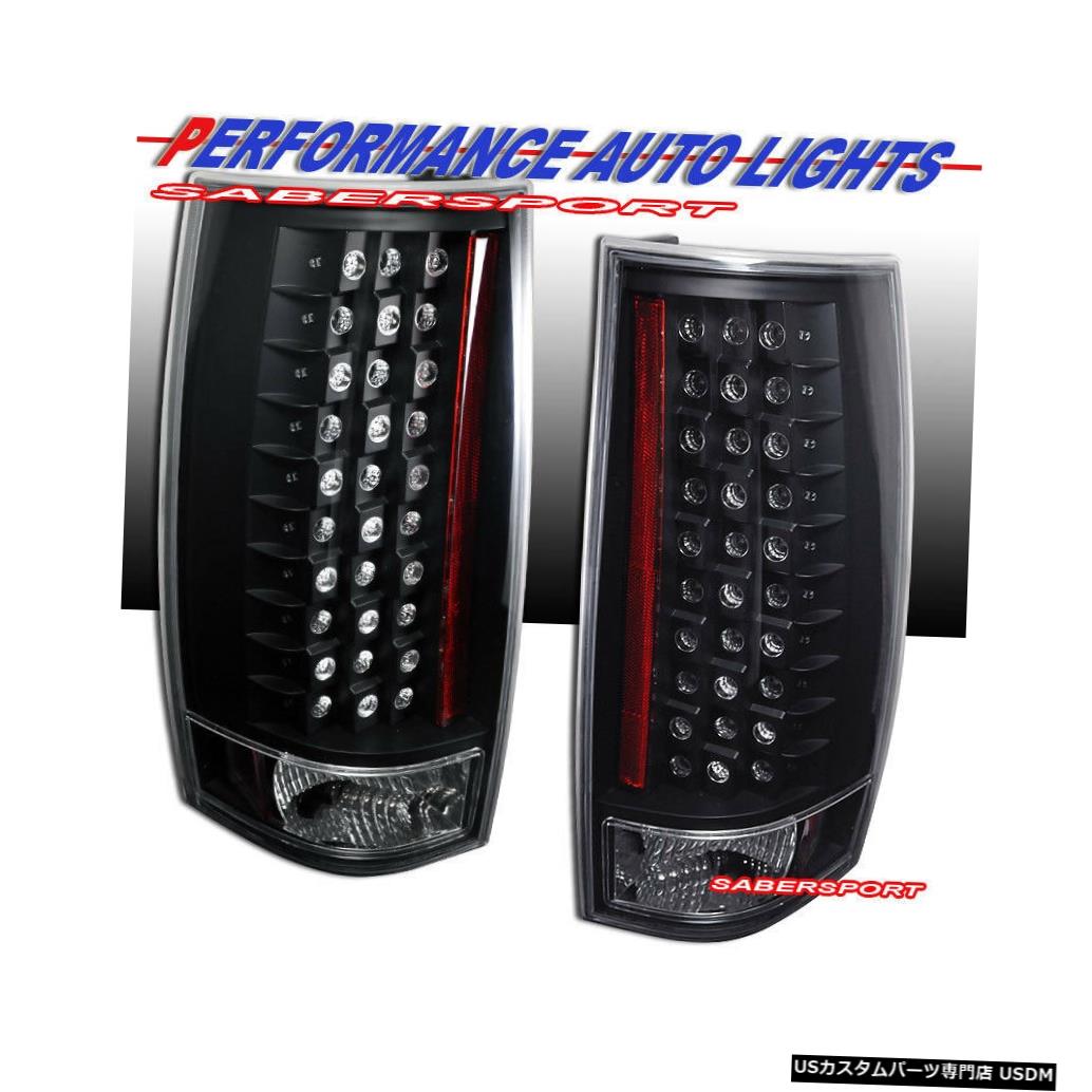 Tail light 2007-2014 Chevy Tahoe Suburban / GMC YukonのペアブラックLEDテールライトセット Set of Pair Black LED Taillights for 2007-2014 Chevy Tahoe Suburban / GMC Yukon 【並行輸入品】