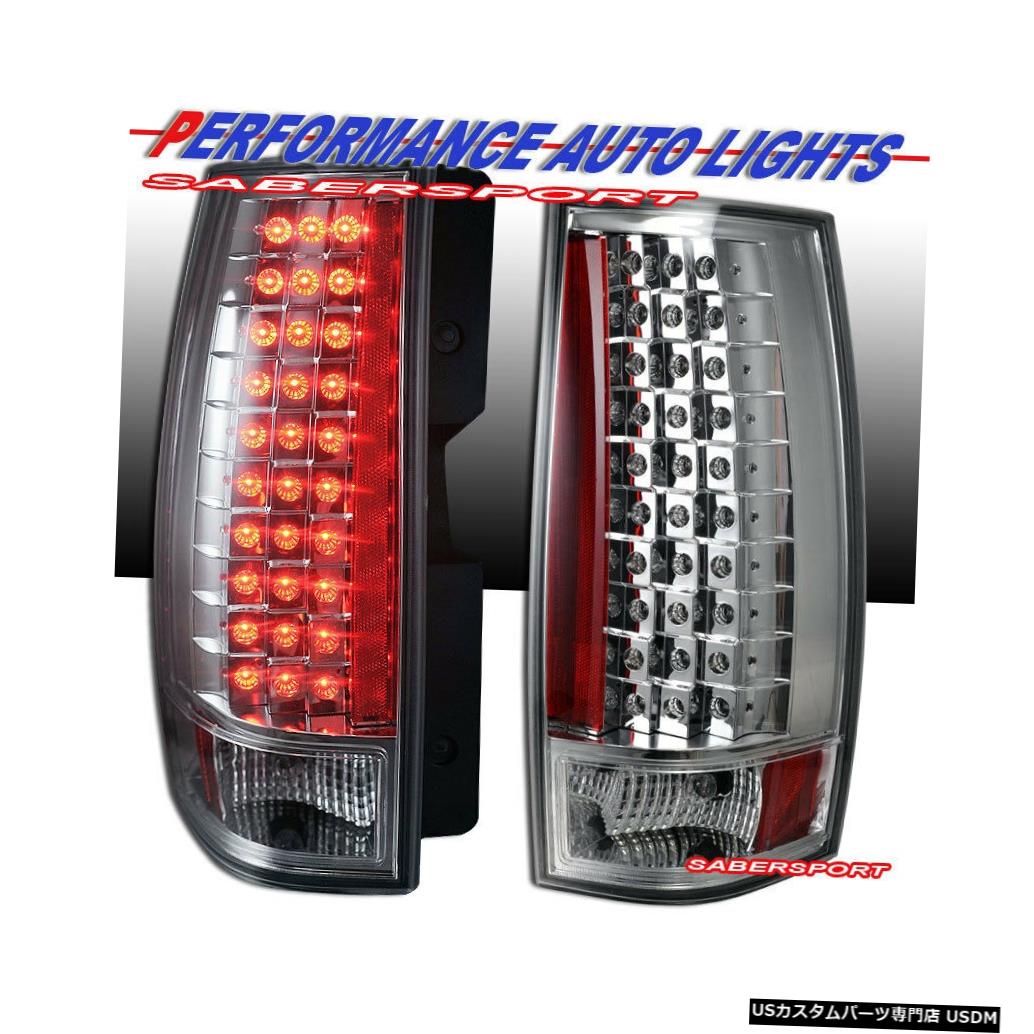 Tail light 2007-2014 Chevy Tahoe Suburban / GMC YukonのペアクロームLEDテールライトセット Set of Pair Chrome LED Taillights for 2007-2014 Chevy Tahoe Suburban / GMC Yukon 【並行輸入品】