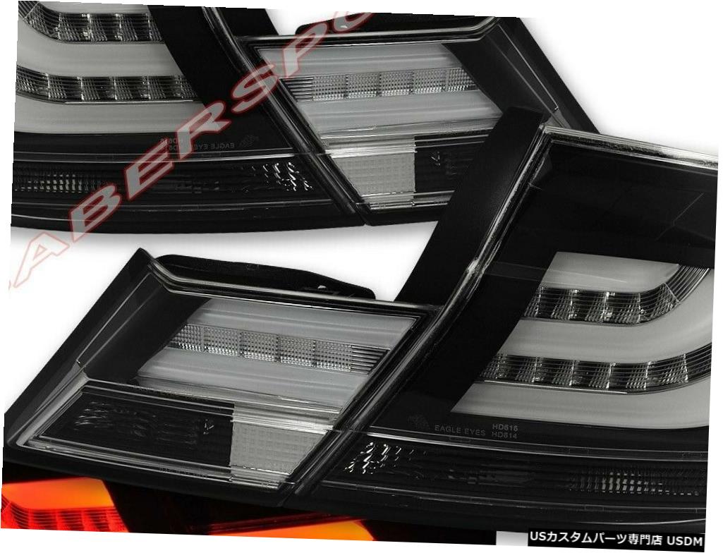Tail light 2013-2015ホンダシビック4drセダン用4個入りブラックLEDテールライトセット Set of 4pcs Black LED Taillights for 2013-2015 Honda Civic 4dr Sedan 【並行輸入品】
