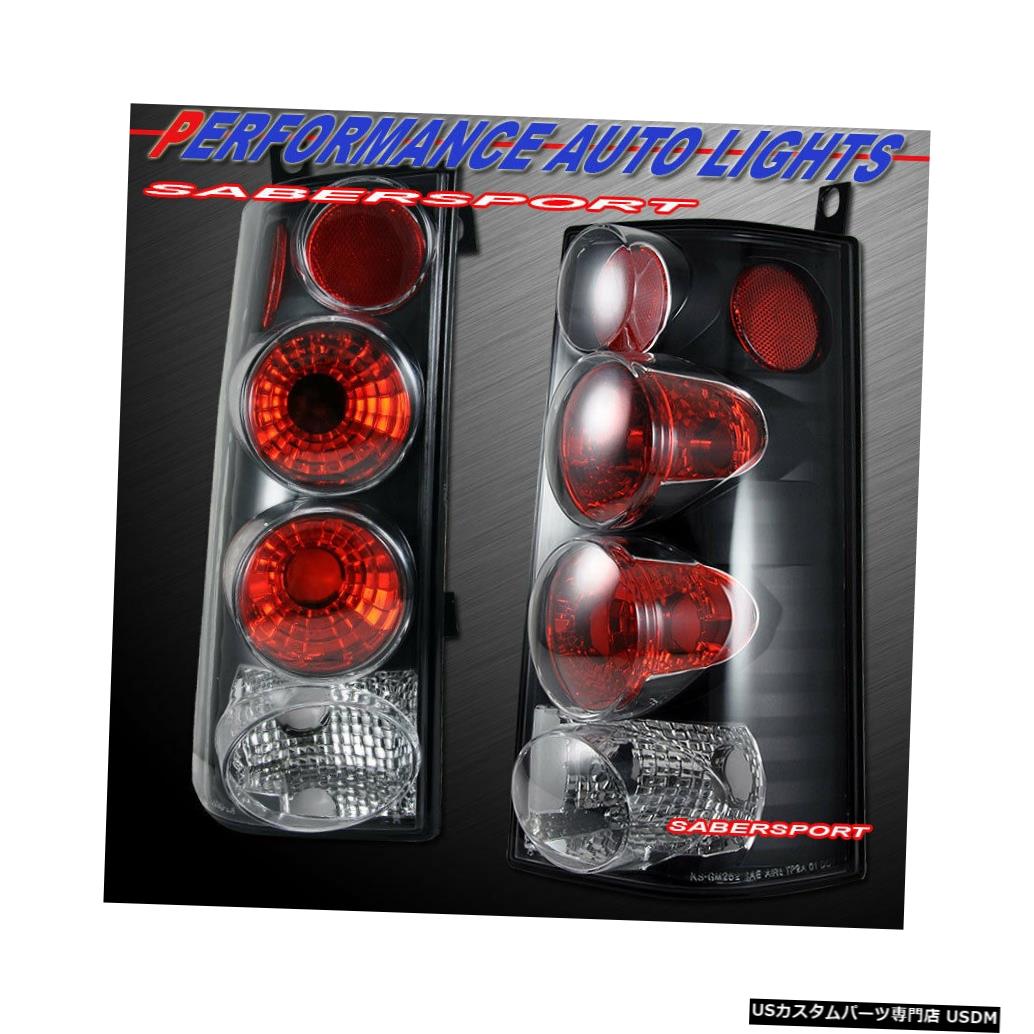 Tail light 2003-2014 GMC SavanaとChevy Express Vanのペアブラックテールライトのセット Set of Pair Black Taillights for 2003-2014 GMC Savana and Chevy Express Van 【並行輸入品】