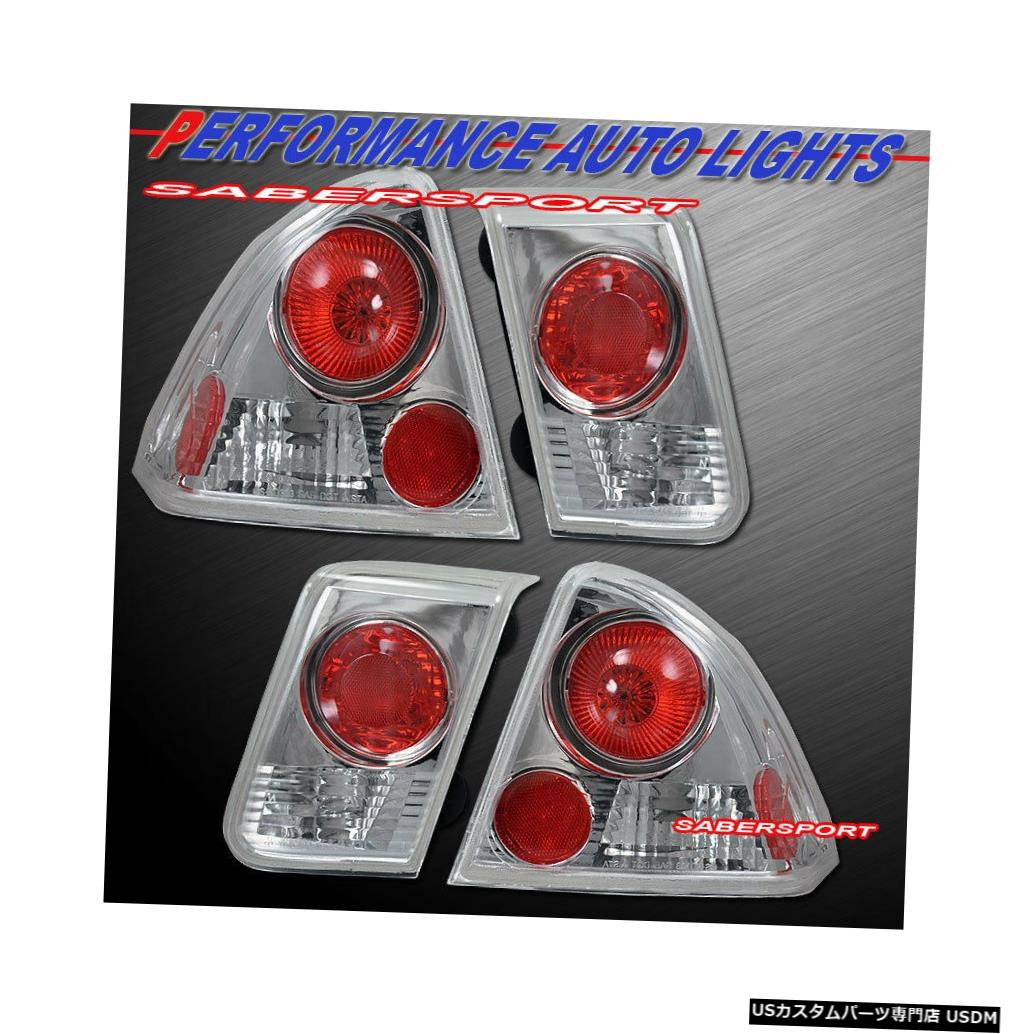 Tail light 2001-2005ホンダシビック4drセダン用4ピースクロームアルテッツァテールライトのセット Set of 4pcs Chrome Altezza Taillights for 2001-2005 Honda Civic 4dr Sedan 【並行輸入品】